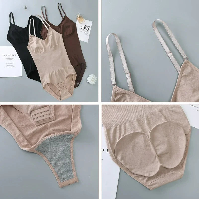 Body Shaper Shapewear Sculpting Sleeveless Tummy Control Bodysuit for Women Slim Waist Trainer with Hooks Plus Size
