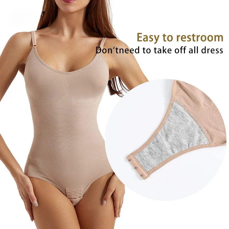 Body Shaper Shapewear Sculpting Sleeveless Tummy Control Bodysuit for Women Slim Waist Trainer with Hooks Plus Size